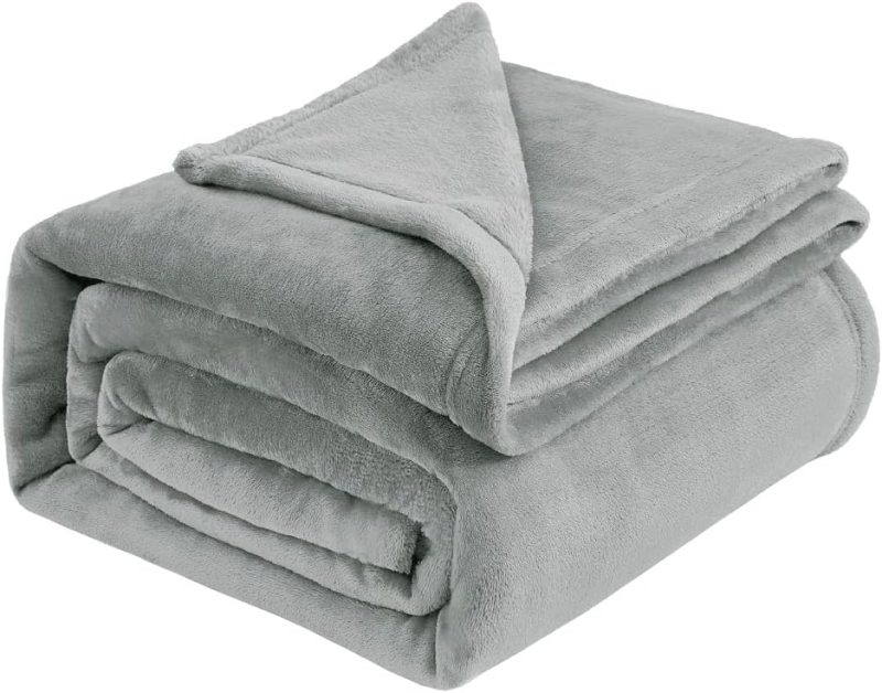 Silver Grey Fleece Blanket
