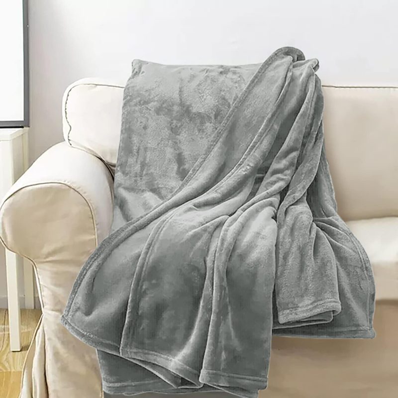 Silver Grey Fleece Blanket
