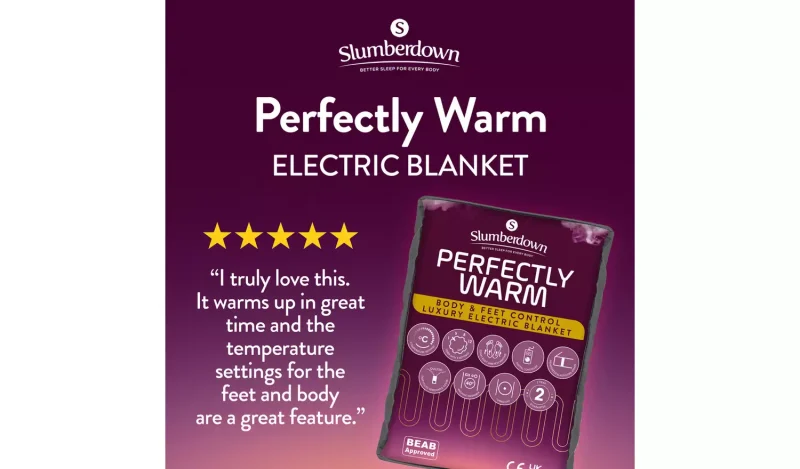 Slumberdown Perfectly Warm Luxury Electric Blanket – Single