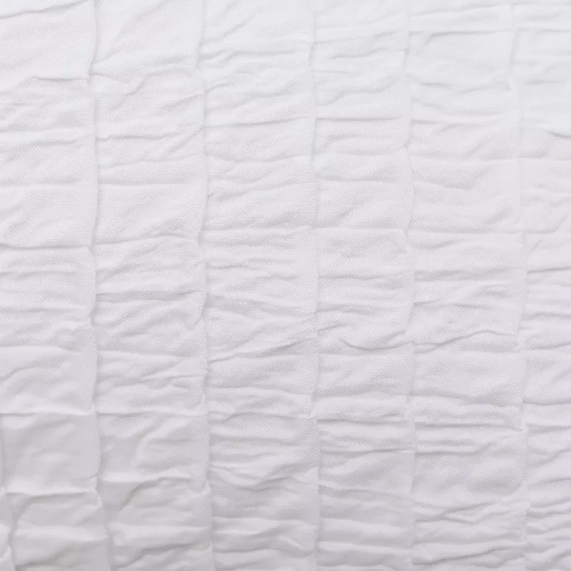 White Crinkle Bedding Set