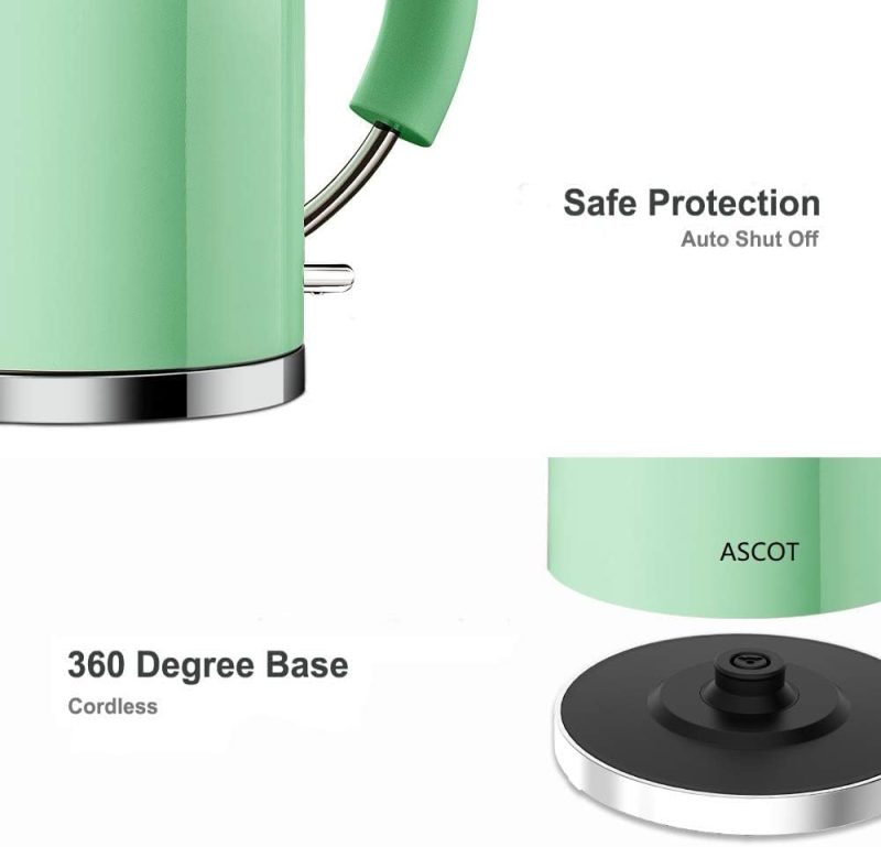 Green ASCOT Retro Electric Kettle