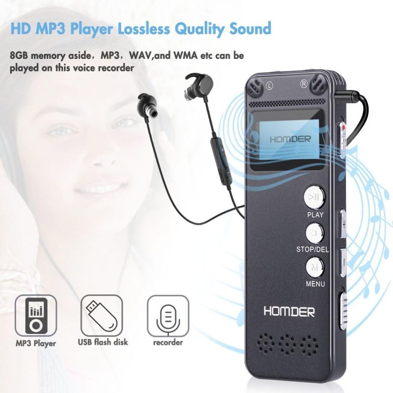 Homder 8GB Digital Voice Recorder