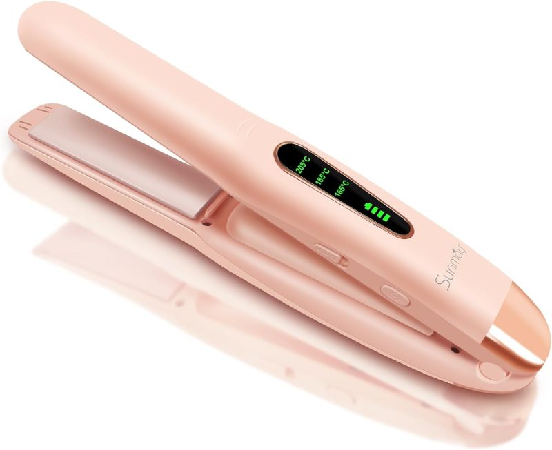 SUNMAY Pink Cordless Hair Straightener and Curler