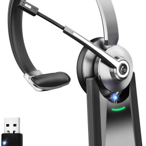 Vonztek Bluetooth Headset with Charging Dock