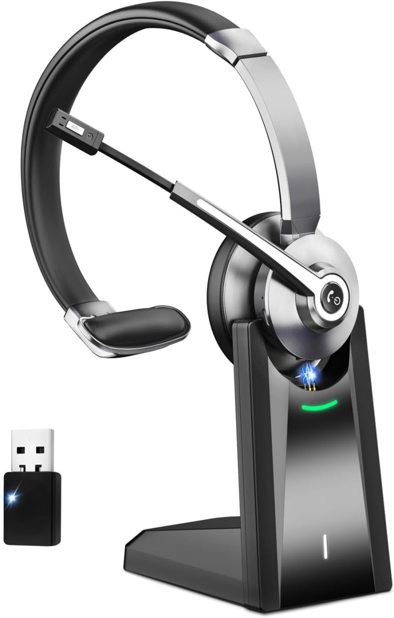 Vonztek Bluetooth Headset with Charging Dock