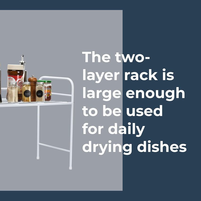 White Kitchen Organizer Rack